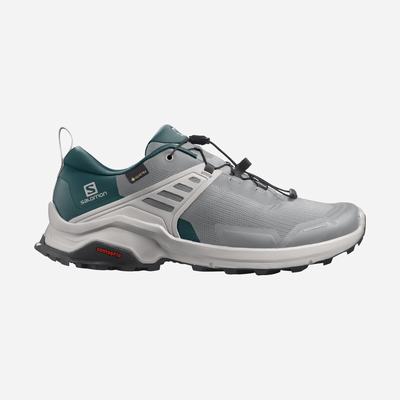 Férfi Salomon X RAISE GORE-TEX Túracipő SA0472681 MélySzürke/Türkiz